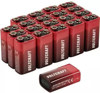 Voltcraft 9V Block-Batterie Alkali-Mangan 550mAh 20er-Pack (VC-16107985)