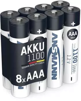 Ansmann AAA Micro Akku 1100mAh 1,2V NiMH, 8 St&uuml;ck (5035232-590)