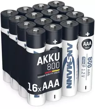 Ansmann Akku Micro AAA 800mAh 1,2V NiMH 16 St&uuml;ck (5035042-590-1)