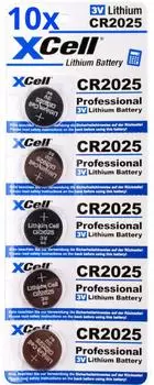 XCell CR2025 Lithium-Knopfzelle 3V / 170mAh (50er Pack)