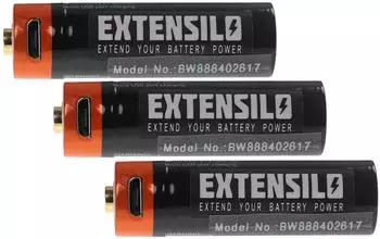EXTENSILO AA Mignon Akku Li-Ion 920mAh 1,5V mit Micro-USB (176597269)