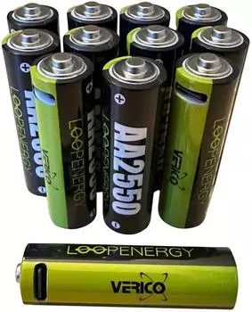 Verico Loop Energy AA Li-Ion-Akku mit USB-C, 12er Pack (1UDBT-A1WEAE-NN)