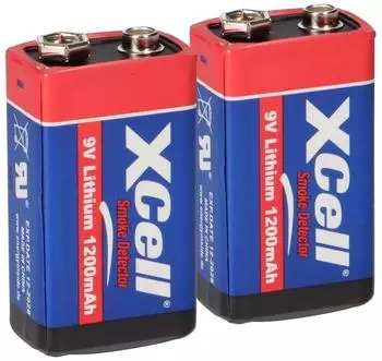 XCell 9V Block Lithium-Batterie 1200mAh 2er-Pack (2877)
