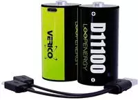 Verico 1BTOV-A5N0A2-NN, VERICO 2 Akkus mit Ladeger&auml;t LoopEnergy Mono D Mono D