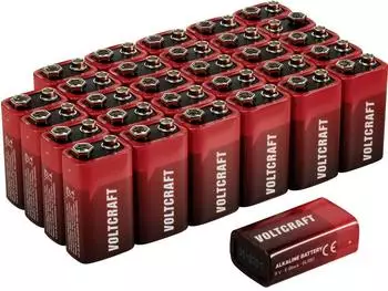 Voltcraft 9V Block-Batterie Alkali-Mangan 550mAh 30er-Pack (VC-16107990)