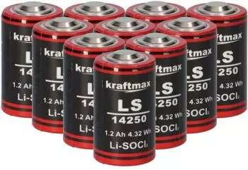 XCell Lithium-Batterie 3,6V 1/2 AA LS14250 Li-SOCl2 10er-Pack (1868)
