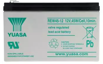 Yuasa REW45-12 Blei-Akku Hochstrom 12V 8Ah Faston 6,3mm (REW45-12)