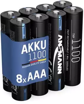 Ansmann Akku AAA NiMH 1,2V 1050mAh 8 St&uuml;ck (1321-0009)