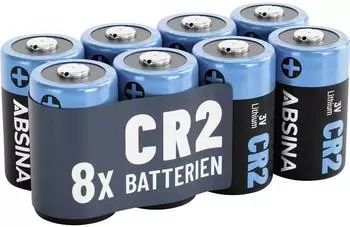 Absina CR2 Lithium-Batterie 3V 800mAh 8er-Pack (401036-8)
