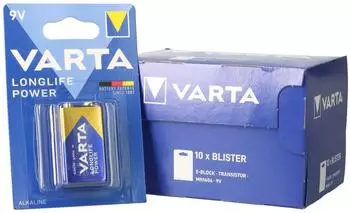 VARTA Longlife Power 9V-Block, 10er-Pack (4922)