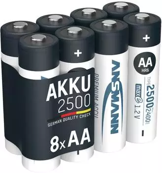 Ansmann Mignon AA NiMH 2500mAh 1,2V, 8 Stück (5035442-590-1)