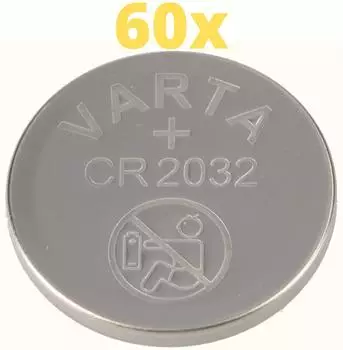 VARTA CR2032 Lithium Knopfzelle 3V/220mA 60er-Pack (2375)