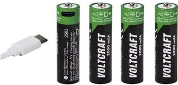 Voltcraft Mignon (AA)-Akku Li-Ion 2000mAh 1,5V 4 St. (VC-17275570)