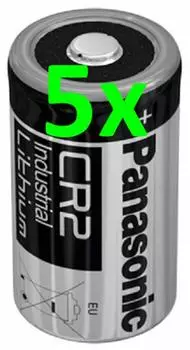 Panasonic CR2 Lithium-Batterie 3V 850mAh, 5er-Pack (CR17355)
