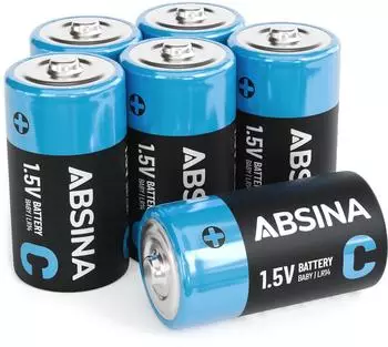 Absina Baby (C) Alkali-Mangan Batterie 1,5V 6000mAh, 6 St. (401041-6)