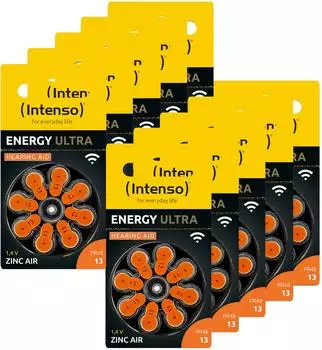 Intenso Energy Ultra Hörgerätebatterien Zinc Air Typ 13 1,45V 80er-Pack (7504428MP)