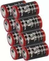 8x Kraftmax Lithium 3,6V Batterie LS14250 1/2 AA - Zelle ER14250 Li-SOCl2