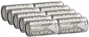 VARTA CR123A Lithium-Batterie 3V 1480mAh 10er-Pack (CR17345)