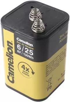 Arcas Zink-Luft Alkaline Blockbatterie 6V 25Ah (4LR25)