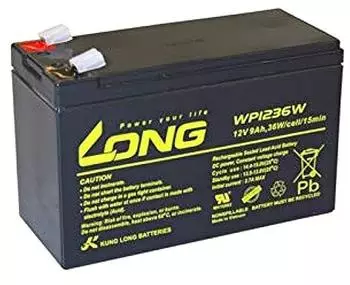 Kung Long WP1236W Blei-Akku 12V 36W 9Ah Faston 6,3mm (WP1236W)