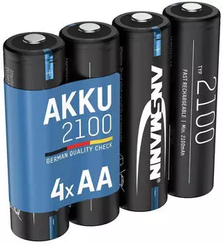 Ansmann Mignon AA Akku NiMH 1,2V 2100mAh, 4 St&uuml;ck (1322-0013)
