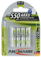 ANSMANN 5030772, ANSMANN maxE HR03 Nickel-Metall-Hydrid AAA Micro Akku 550 mAh 4er