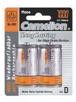 Camelion - Mono D Rechargeable HR20 7000mAh NiMH 1.2V Akku - 2er Packung