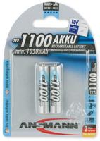 ANSMANN 5035222, ANSMANN HR03 Nickel-Metall-Hydrid AAA Micro Akku 1050 mAh 2er...