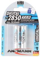 Ansmann 5035082, Ansmann Digital HR06 Mignon (AA)-Akku NiMH 2650 mAh 1.2V 2St.