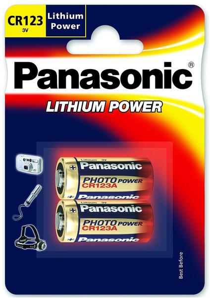 Panasonic CR123A Photo Power Batterie 3,0 V 1400 mAh (2 St.)