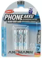 Ansmann - Dect Telefon Akku Aaa 800mah 1,2v Nimh &ndash; Hochstromf&auml;hig (3 St&uuml;ck)
