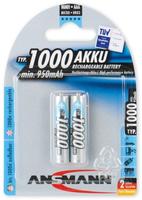 Ansmann 5030892, Ansmann Typ 1000 (2 Stk., AAA, 1000 mAh) (5030892), Grundpreis: