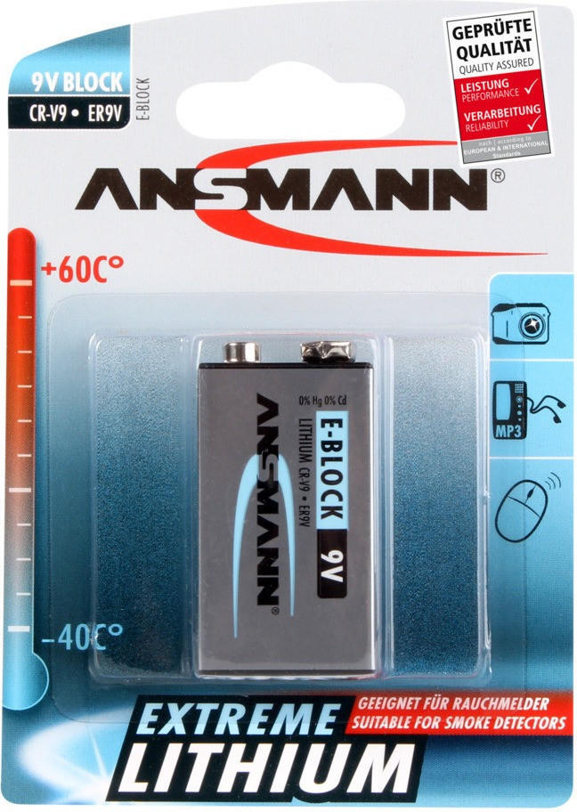 Ansmann Extreme Lithium E-Block Batterie 9V (5021023) Test TOP Angebote ab  7,48 € (Mai 2023)