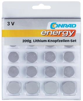 Conrad Energy Knopfzellen-SET 20tlg