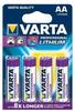 Varta 06106301404, Varta Professional FR6 Lithium AA Mignon Batterie 1.5 V 4er Pack,