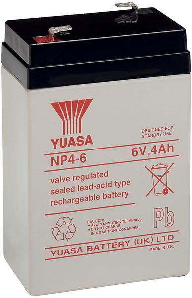 Yuasa NP4-6 Industriebatterie Akku 6V 4000 mAh
