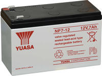 YUASA NP7-12, YUASA 12 Volt - 7 Ah - Wartungsfreier Bleiakku NP7-12 - Faston 4,7 mm