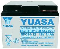 Yuasa NPC24-12, Yuasa NPC24-12 NPC24-12 Bleiakku 12V 24Ah Blei-Vlies (AGM) (B x H x