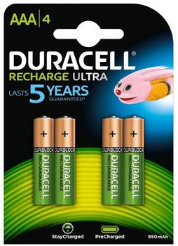 Duracell AAA Mikro NiMH HR03 12V 800 mAh Stay Charged Batterie (4 St.)