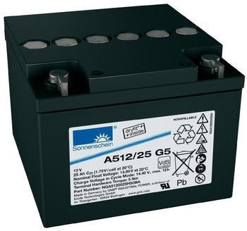 Exide A512/25 G5 Bleiakkus-Gel Dryfit 12V 25 Ah