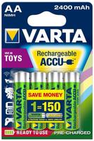 Varta Toys NiMH Akku AA LR6 Mignon 4er Set, ideal f&uuml;r Spielzeuge