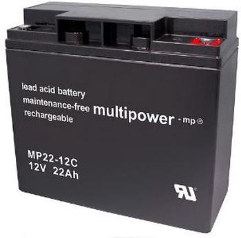 Multipower MP22-12C Blei-Gel Akku 12V 22 Ah