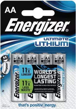 Energizer Ultimate Lithium AA Mignon L91 Batterie 1,5V 3000 mAh (4 St.)