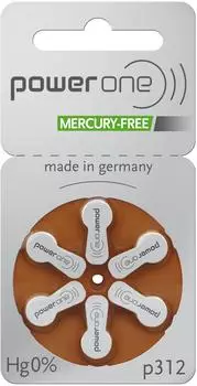 Powerone p312 Zink-Luft MERCURY FREE 1,45V 170 mAh (60 St.)