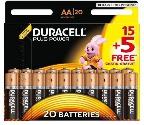 Duracell Plus Power AA Mignon Batterie (20 St.)