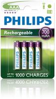 Hr03 Micro (aaa)-akku Nimh 700 Mah 1.2 V 4 St. - Philips