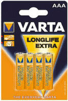 Varta - AAA Micro Longlife LR03 Batterien - 4er Packung