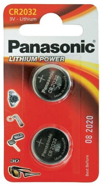 Panasonic Knopfzelle CR2032 Batterie 3V 220 mAh (2 St.)