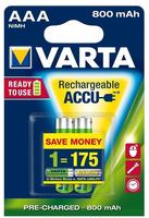 Varta 56703/BL2, Varta Rechargeable Accu Power Ready2Use vorgeladener AAA Micro Ni-Mh