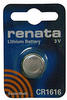 Renata CR1616 Lithium Batterie 3V - 1er Packung